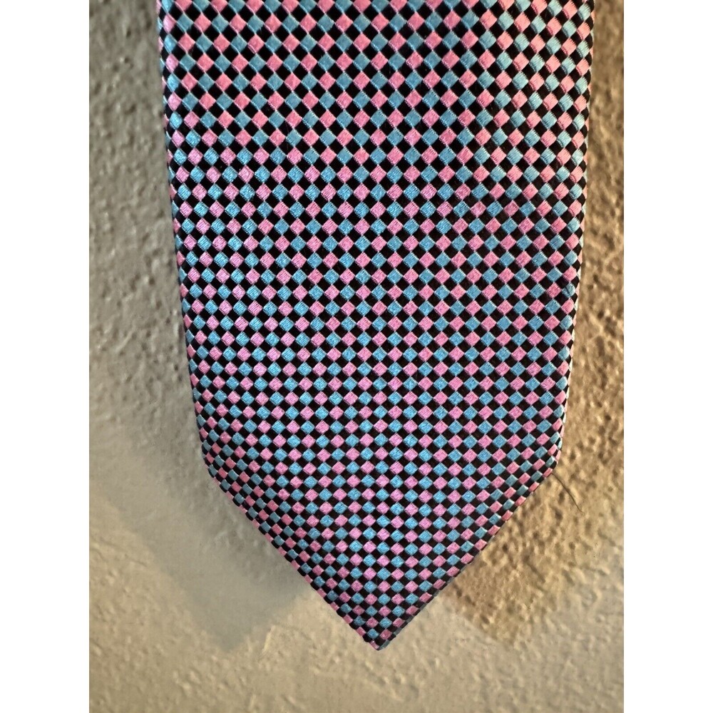 JZ GALLERY PURPLE AND PINK SILK TIE